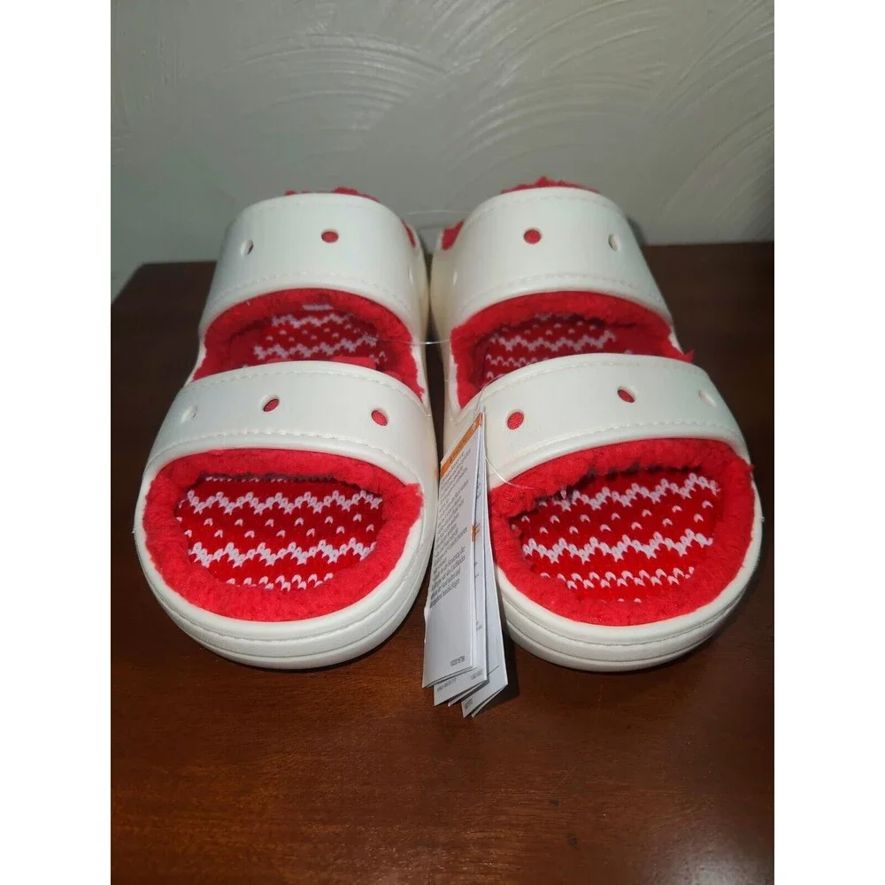 Crocs Unisex Classic Cozzzy Holiday Sweater Sandal Size M9 W11 Brand New